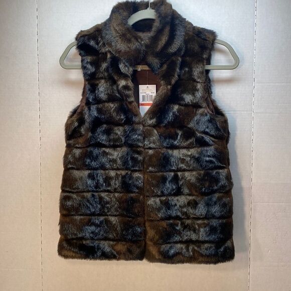 Michael Michael Kors walnut Faux Fur Vest NWT - Picture 1 of 9
